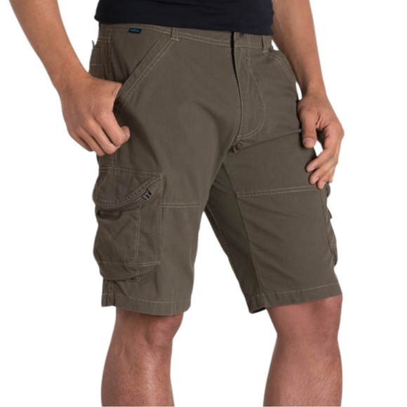 Kuhl Shorts Kuhl Mens Ambush Cargo Shorts Gun Metal Army Green